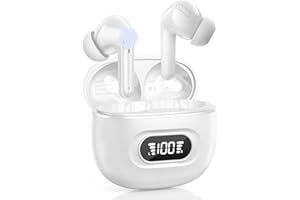 AsiceSound Ecouteurs Bluetooth sans Fil, Écouteurs sans Fil Bluetooth 5.3, 72 Heures, 4 ENC Appel Réduction Antibruit Mic, Basses Profondes, Ajustement Confortable, IPX8 Écouteurs sans Fil