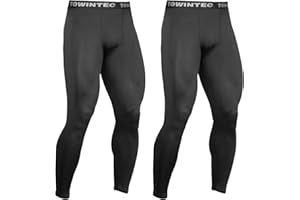 Towintec Męskie spodnie kompresyjne do ćwiczeń rajstopy oddychające szybkoschnące legginsy termiczne warstwa bazowa siłownia joga koszykówka elastyczne obcisłe spodnie