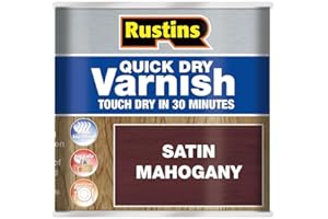 RUSTINS Quick Dry Varnish, Satin Mahogany, 250 ml