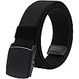 LionVII Men Elastic Stretch Canvas Belt with Plastic Buckle