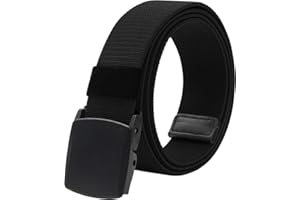 LionVII Ceinture Élastique pour Homme - Boucle en Plastique - Sangle de Ceinture Entièrement Réglable pour le Travail Taille Ajustable 75-125cm(28-49")