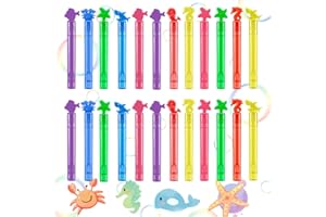 GGUFAY 24 Bulles de Savon avec Design Animaux Marins, Bulles De Savon Jouet,Mini Jouet Anniversaire Enfant,Petits Cadeaux Invités Anniversaire,en 6 Couleurs(Pas de liquide)