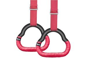 EACHPT Gymnastic Rings Set Childrens Home Fitness Training Equipment with Adjustable Buckle Heightening Pull Ring for Physical Training Used with Indoor Horizontal Bar