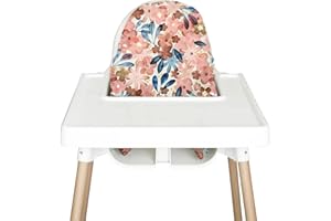 NIBBLE AND REST Nibble & Rest Highchair Cushion Cover for Inflatable Cushion, Compatible For Antilop Highchair Accessories, Stain-Proof&Wipeable Cushion Cover(Cushion NOT Included)(pinkpoises)