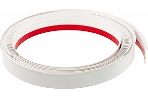 FENSTER-HAMMER Fensterleiste Flachprofil PVC mit Lippe selbstklebend Abdeckleiste (30mm breit, 50m lang)