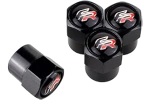 WITPOCE Bouchons anti-poussière de valve de pneu, 4pcs roue de valve de pneu Cap for Seat Altea Leon FR Logo Ibiza Toledo Cordoba CRV Alhambra Arona Ateca Exeo Accessoires Pour la décoration de voiture