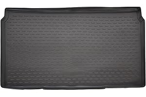 J&J AUTOMOTIVE | Tapis De Coffre Caoutchouc Premium Compatible avec 208 Depuis 2019, Protection pour Le Transport des Bagages, Bord Haut, Antidérapant, Inodore