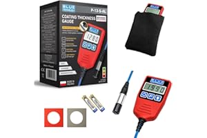 Blue Technology Misuratore di Spessore Professionale della Vernice, con sonda sferica P-13-S-AL | Acciaio e Alluminio Coating Gauge | Tester per Vernice per Auto | Prodotto in UE