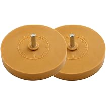 Lot De 2 Roues En Caoutchouc - Décolle Autocollants Voiture - Pour Perceuse Ou Meuleuse - 100mm + 88mm