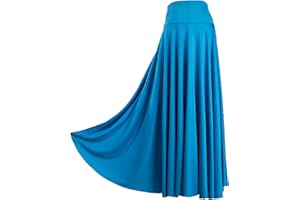 CHICTRY Jupe Longue Balançoire Femme Maxi Jupe de Danse Flamenco Espagnole Carnaval Costume de Danse du Ventre Tenue de Danse Orientale