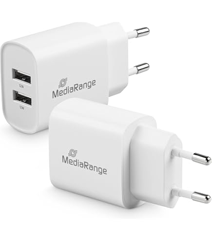 PEARL 2-Port USB-Netzteil, 12W, 2,4A – Weltweit Einsetzbar (110-240V) Für Smartphone & Tablet