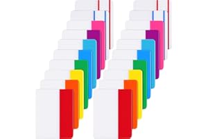 JOVITEC 400 Pieces Tabs 2 Inch Sticky Index Tabs, Writable and Repositionable File Tabs Flags for Pages or Book Markers, Reading Notes, Classify Files, 20 Sets 10 Colors (400 Pieces Style A)