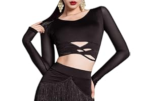SEAUR - Fringe Skirt Women's Latin Dance Skirt/Wrap Shirt Latin Costumes Performance Outfit Rumba Cha Cha Samba Ballroom Tango Dance Dress - S M L XL XXL 3XL