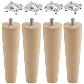 Ahşap Ayak 15 Cm 8'li Set M8 Civatalı Bağlantı Aparatlı Dolap Mobilya Koltuk Kanepe Destek Ayağı Ayakları