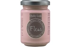 FLEUR DESIGNER'S PAINT | Pittura ad Acqua, Effetto Gesso Naturale, Extra Opaca, Fleur Chalky F20, Colore Pretty Ballerina, Made in Italy, Formato da 130 ml