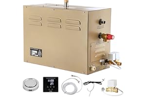 CGOLDENWALL 4.5 KW Sauan Dampfgenerator mit Automatischer Entwässerung 220 V für Zuhause und Gewerbe, Geeignet für Sauna/Dusche/Bade/SPA mit Intelligentem Touch-Controller 25-55°C, 3-4.5m3 Raumheizung