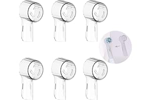 AZWOOD 6 coperture antipolvere per spazzolino elettrico, compatibili con testine iO, adatte per iO4, iO5, iO6, iO7, iO8, iO9, Pro 3, Smart 6, Genius, Trasparente, Copritesta per spazzolino