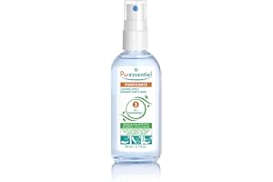Puressentiel Purificante, Lozione Spray Mani Igienizzante, 3 Oli Essenziali, Effetto Idratante con Aloe Vera, Vegan, In Comodo Formato Da Borsa, 80 ml