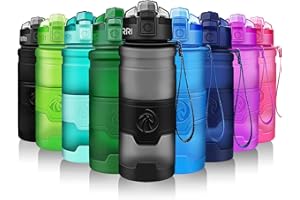 ZORRI Borraccia Sportiva BPA Free Tritan 400ml /14oz, 500ml/ 17oz, 700ml/ 24oz, 1l / 32oz - Bottiglia da Palestra Riutilizzabile Ideale da Corsa, Bici, Ciclismo, Scuola Bambini, Viaggi e Altro