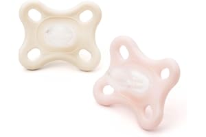 MAM Comfort Soothers | 0-3 Months | 2 Pack | Newborn Dummies | Comes in Dummy Steriliser Case | Sustainable Materials | Baby Accessories for Newborn | Pink (Various Designs)