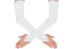 Yolev Damen Fingerlose Handschuhe Lange Satin Handschuhe 1920er Jahre Vintage Opernhandschuhe für Damen Mädchen Hochzeit Abschlussball Teeparty Kleidungs Zubehör