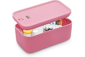 CHEFEGGUKK Small Lockable Storage Box with Combination Code - Secure Medicine Safe, Phone Jail, and Snack Box for Home, Fridge, Office, or Travel - Reusable BPA-Free, Portable Design (23.5 x 12.8 x 9.2cm)