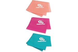 ‎CORESTEADY Coresteady Gymnastikband für Männer und Frauen – Fitnessband ohne Zurückschnellen für Krafttraining – Gummiband Sport für Fitness, Pilates, Physio und Yoga – Mit Trainingsanleitung