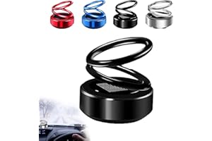 WLWWCX MIQIKO Riscaldatore molecolare cinetico portatile, 360° Riscaldatore solare a doppio anello con rotazione automatica, mini riscaldatore cinetico portatile, Riscaldatore molecolare cinetico (nero)