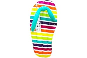 IGGI CKB LTD Flop Gonflable géant 1,5 m pour Piscine, lit Gonflable, Jouet Aquatique, Multicolore – Rayures