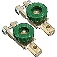 2 Pack Car Battery Isolator Switch Top Post Battery Terminal Link Switch Battery Master Disconnect Switch Power Cut off Kill Switch for Marine Boat Small Yacht RV Camper Auto Truck Vehicle