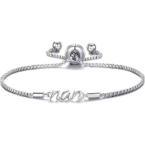 Philip Jones Bracciale Regolabile Placcato Argento Con Cristalli Zirconia - Gioiello Ipoallergenico, Elegante, In Sacchetto Regalo