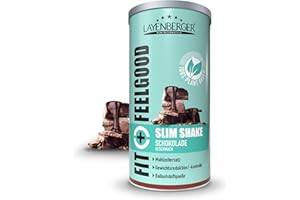 ‎LAYENBERGER Layenberger Fit+Feelgood Slim Shake Powder vegan - Mahlzeitersatz für 12 Portionen, je 205 kcal, (1x 396 g) - Schokolade