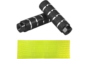 FANGZHE Universal BMX Stunt Accessories Bike Pegs, Aluminum Alloy Mountain Bike Foot Pegs Anti-slip Rear Feet Pedals BMX Stunt Pegs Scooter Accessories Foot Rocker Away Reflective Stickers