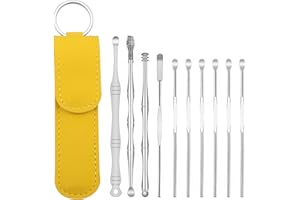 SHENGRUILI Kit De Retrait De Cérumen,Outil pour Enlever la Cire d'oreille,Cire d'oreille Remover,Nettoyeur D'oreille,Nettoyant Oreille,Kit De Cire D'oreille Doux pour Adulte Et Enfant