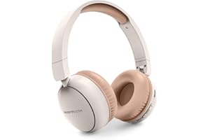 Energy Sistem Radio Color Auriculares Bluetooth con Radio FM (Plástico 100% Reciclado, Reproductor MP3 y Micro SD Player, Tecnología Bluetooth) Crema