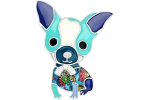 WEVENI Emaille Chihuahua Brosche Pins Pet Hund Schmuck Für Frauen Mädchen Damen Charms Hunde Kleid Chihuahua Zubehör Geschenk