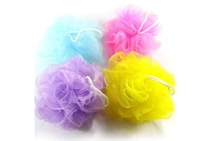 PULABO 10 Pcs Bain Douche Corps Bouffée Éponge Maille Boule Couleur Alimentaire Durable Et Utile haute qualité