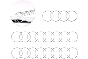 ds. distinctive style anelli rilegatura 20 pz metallo anelli rotondi anelli libro foglie sfuse anelli portachiavi 20 mm Silver