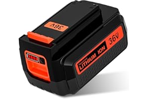 Moticett pour Black Decker 36V Batterie 2.5Ah LBX2040 Remplacement pour Black Decker Batterie LBX2540 LBX1540 LBX36 LST136W LST540 LCS1240 BL20362-XJ et avec écran LED
