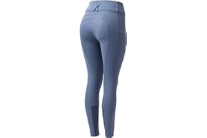 HORZE Corinne Women's Thermal Jodhpurs Softshell Winter Riding Trousers with Mobile Phone Pocket and Full Seat