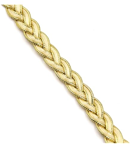 CABODYALS Weiße Spitzenborte Mit Gold - 18,29m Zopfband Für Näharbeiten