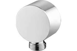 Rund Schlauchanschluss Wandanschlussbogen Chrom, Keymark Messing Universal Brauseanschlussbogen 1/2 Zoll, Sandanschluss Wandanschluss Dusche für Handbrause