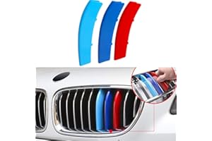 JKGROUP Clip -In Grill Inserts Grille Cover Stripes compatible with Series 5 2014-2016 F10 F18 10 Grilles Beams Bars M Power Sport Tech Performance Styling Tuning