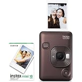 Fujifilm Instax Mini Liplay Hybrid Deep Bronze Camera 10-Piece Film