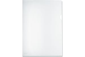 Herlitz A4 File Case Premium, Shrink Wrapped, Clear Glass, at top Right Corner, Pack of 10) Transparent