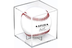 Baseball displayfodral, UV-skyddad akryl kub basebollhållare fyrkantig klar låda minnesmärke display & förvaring sport officiell baseball display fodral – autografvisning – passar boll i officiell