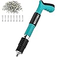 BENTOSA Manual Steel Nail Gun Tool With 15 Nails, Concrete Nail Gun, Portable Mini Nail Shooting Machine, Nail Wall Fixing Tool for Cement Walls, Household Woodworking