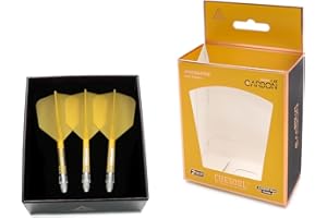 CUESOUL Rost T19 Carbone intégré Arbre de fléchette et Forme de Grande Aile de vol, Lot de 3