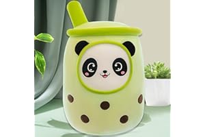 HICAS Bubble Tea Przytulanka Boba Tea,Pluszowe Zwierzątko,Lalka,Zabawka,Pluszowa Zabawka,Poduszka Bąbelkowa,Zabawka dla Dzieci,Prezent Urodzinowy (Zielona,24cm)