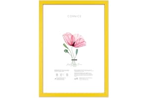 Lupia - Cornice portafoto in Legno da Parete Bomber Gialla, per Foto, Stampe artistiche, Poster, Quadri Moderni 30x40 cm